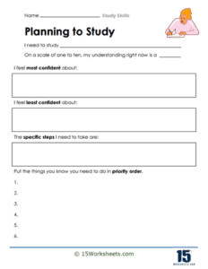 Study Skills Worksheets - 15 Worksheets.com