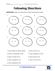 Following Directions Worksheets - 15 Worksheets.com