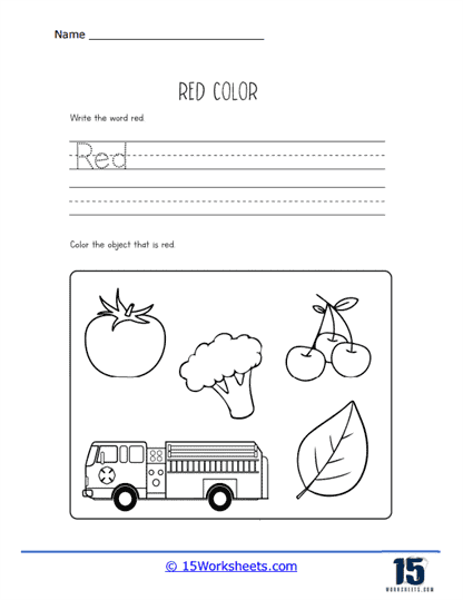 What's Red? Worksheet