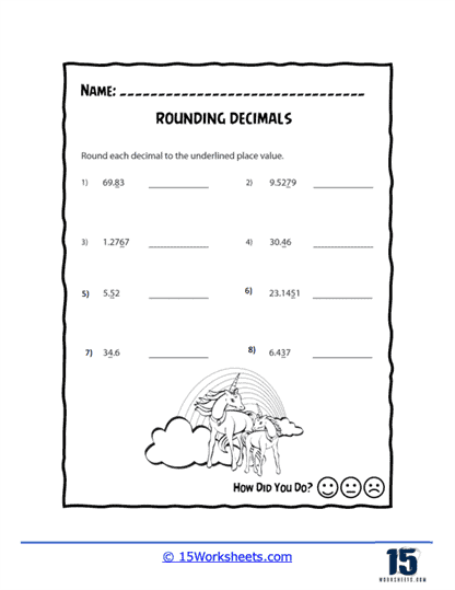 Rounding to 1, 2 and 3 Decimal Places 