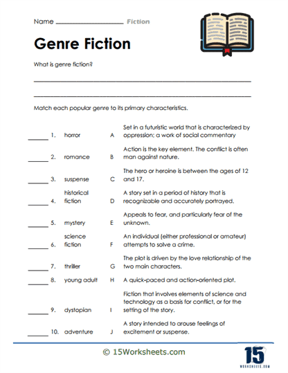 Fiction Worksheets