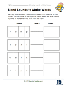Blending Sounds Worksheets 15 Worksheets com