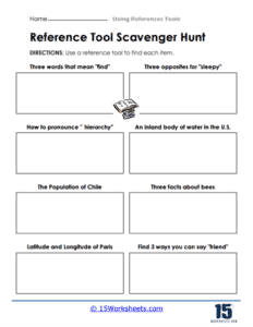 Reference Tools Worksheets - 15 Worksheets.com