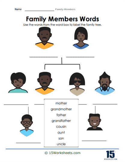 Family Member Worksheets