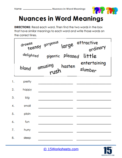 Two Words Worksheet