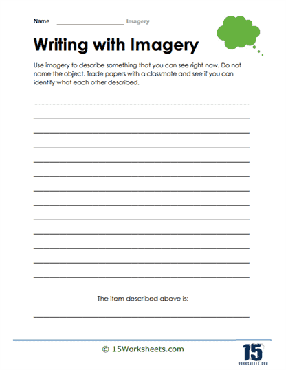 Imagery Worksheets - 15 Worksheets.com
