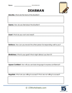 DEARMAN Worksheets - 15 Worksheets.com