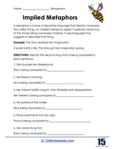 Metaphors Worksheets - 15 Worksheets.com