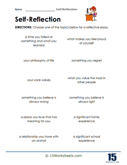 Reflection Worksheets