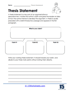 Thesis Statements Worksheets - 15 Worksheets.com