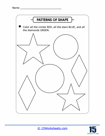 Patterns of Shapes Worksheet
