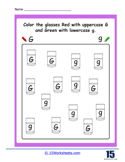 Red and Green Glasses Worksheet