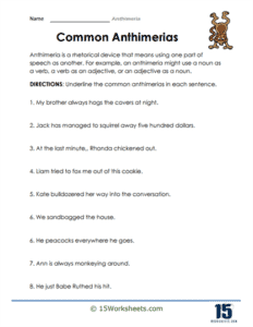 Anthimeria Worksheets - 15 Worksheets.com