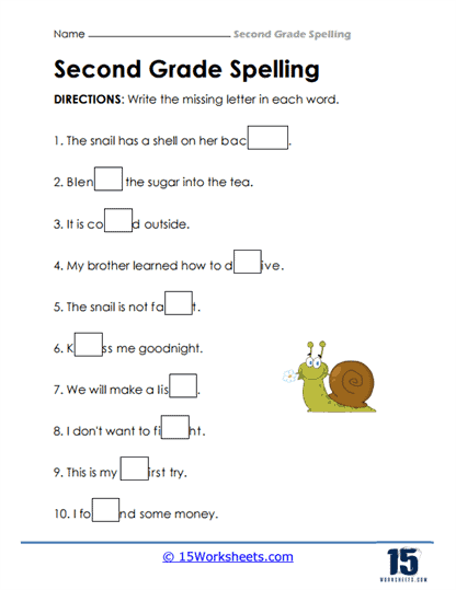 2nd Grade Sentences Worksheet