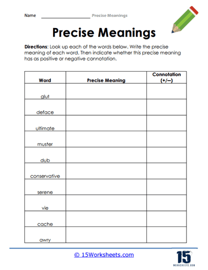 Precise Word Meanings #6