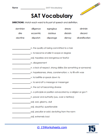 SAT Vocabulary Words #6