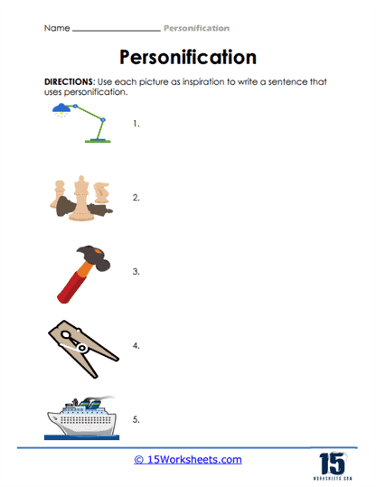Bring Objects to Life Worksheet