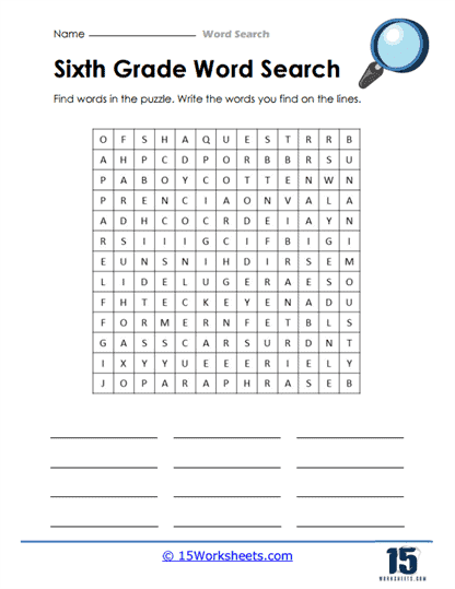 Word Searches #7