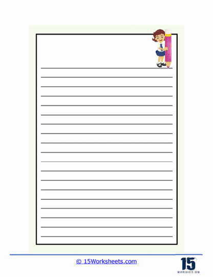 Lined Writing Paper Worksheets - 15 Worksheets.com