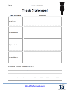 Thesis Statements Worksheets - 15 Worksheets.com