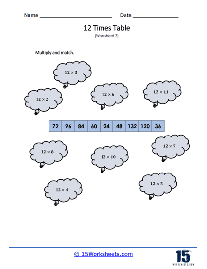 Reach For the Clouds Worksheet
