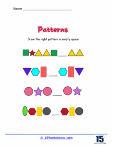Extend the Pattern Worksheets - 15 Worksheets.com