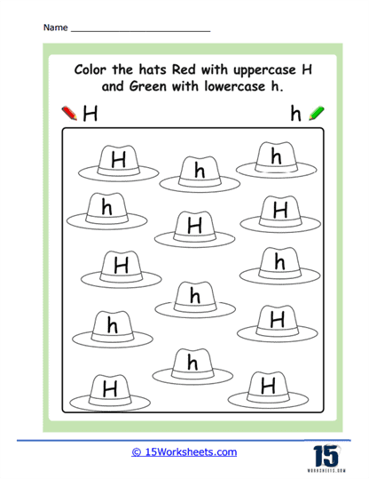 Red and Green Hats Worksheet