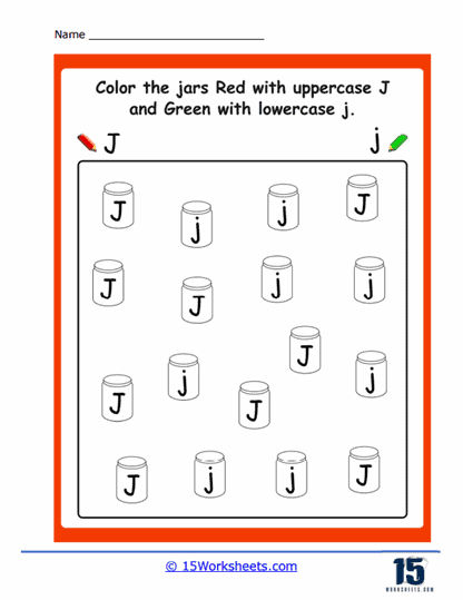 Red and Green Jars Worksheet