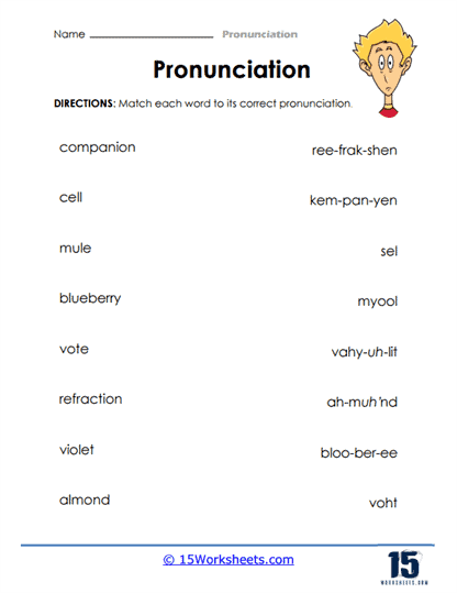 Pronunciation Match-Up