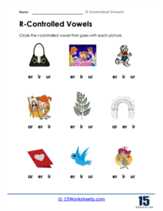 R Controlled Vowels Worksheets - 15 Worksheets.com