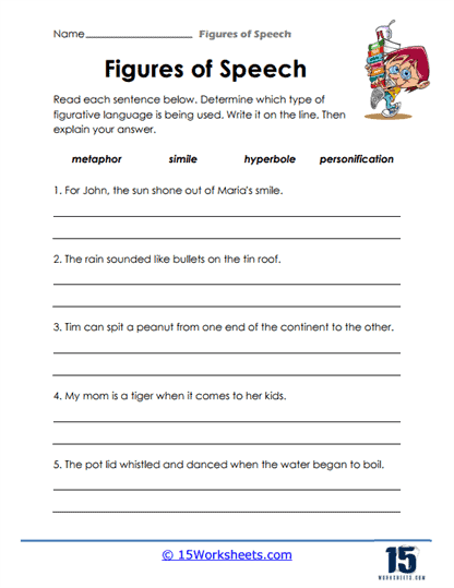 Figures of Speech Worksheet