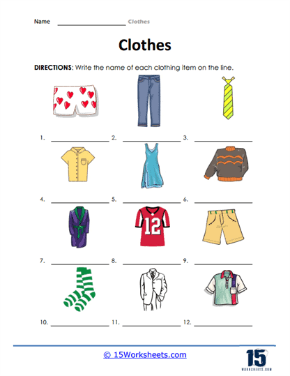 Types of Clothing: Useful List of Clothing Names with the Picture