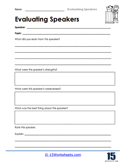 Evaluating Speakers #8