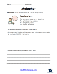 Metaphors Worksheets - 15 Worksheets.com