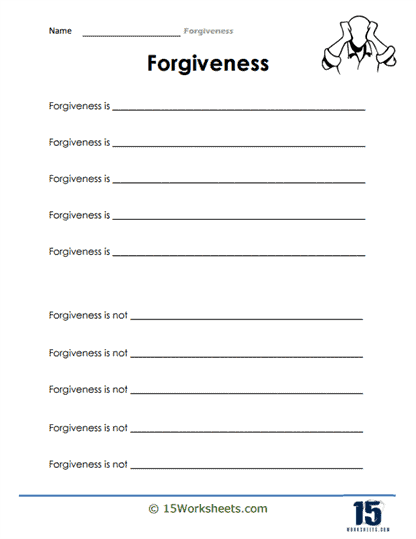 Forgiveness Worksheets 15 Worksheets com