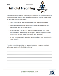 Mindfulness Worksheets - 15 Worksheets.com