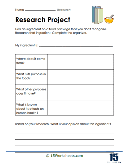 Research Worksheets