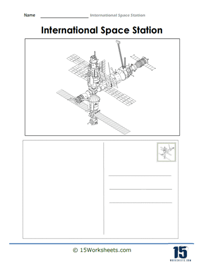 International Space Station Postcard
