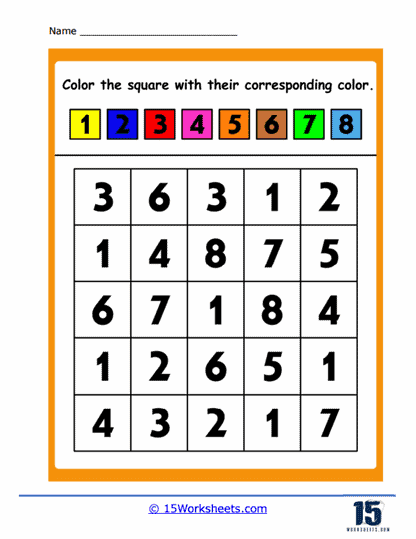 Color Matrix Worksheet
