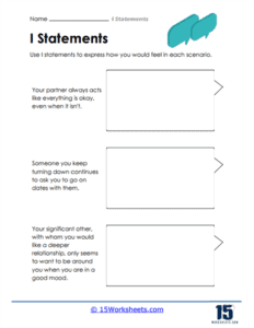 I Statements Worksheets | Confident Expression - 15 Worksheets.com