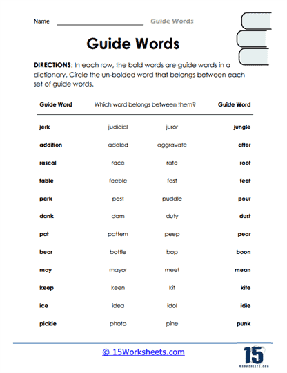 Guide Words #8