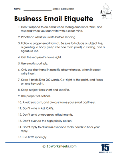 Email Etiquette #9