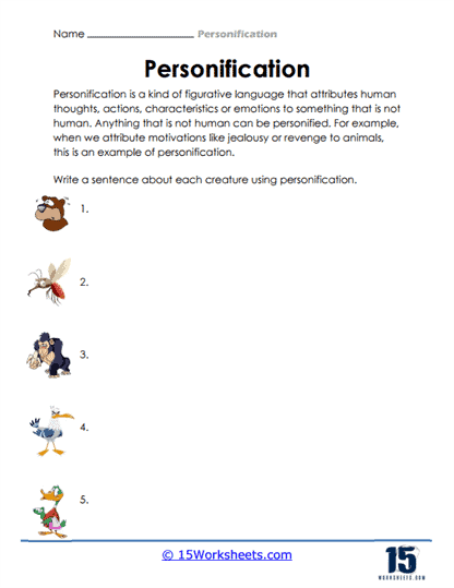 Creature Feature Worksheet
