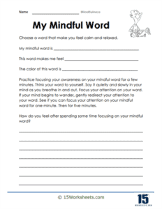 mindfulness homework assignments