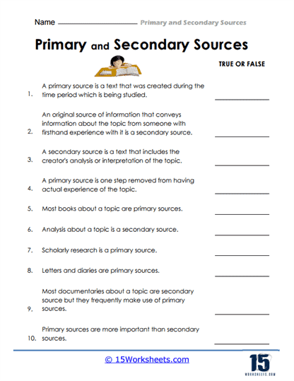 Primary and Secondary Sources #9