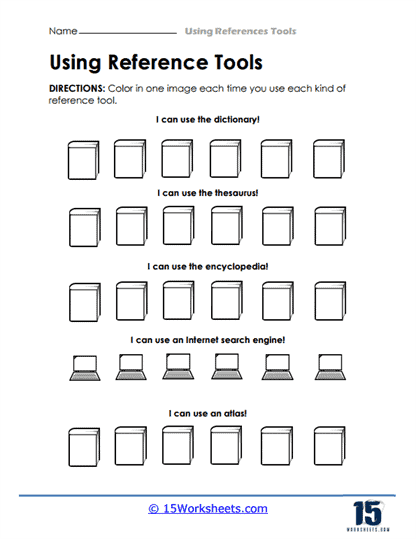 Using References Worksheets