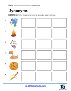 Synonyms Worksheets - 15 Worksheets.com