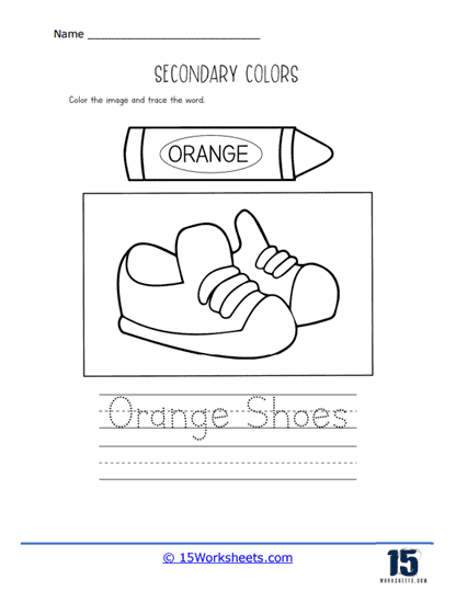 Orange Shoes Worksheet
