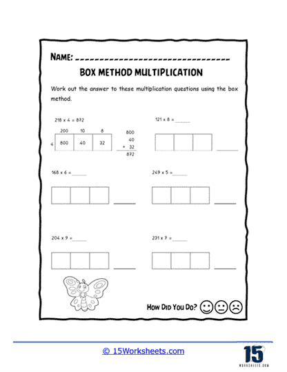 Mixing Places and Boxes Worksheet