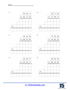 Long Multiplication Worksheets | Build Product Fluency - 15 Worksheets.com